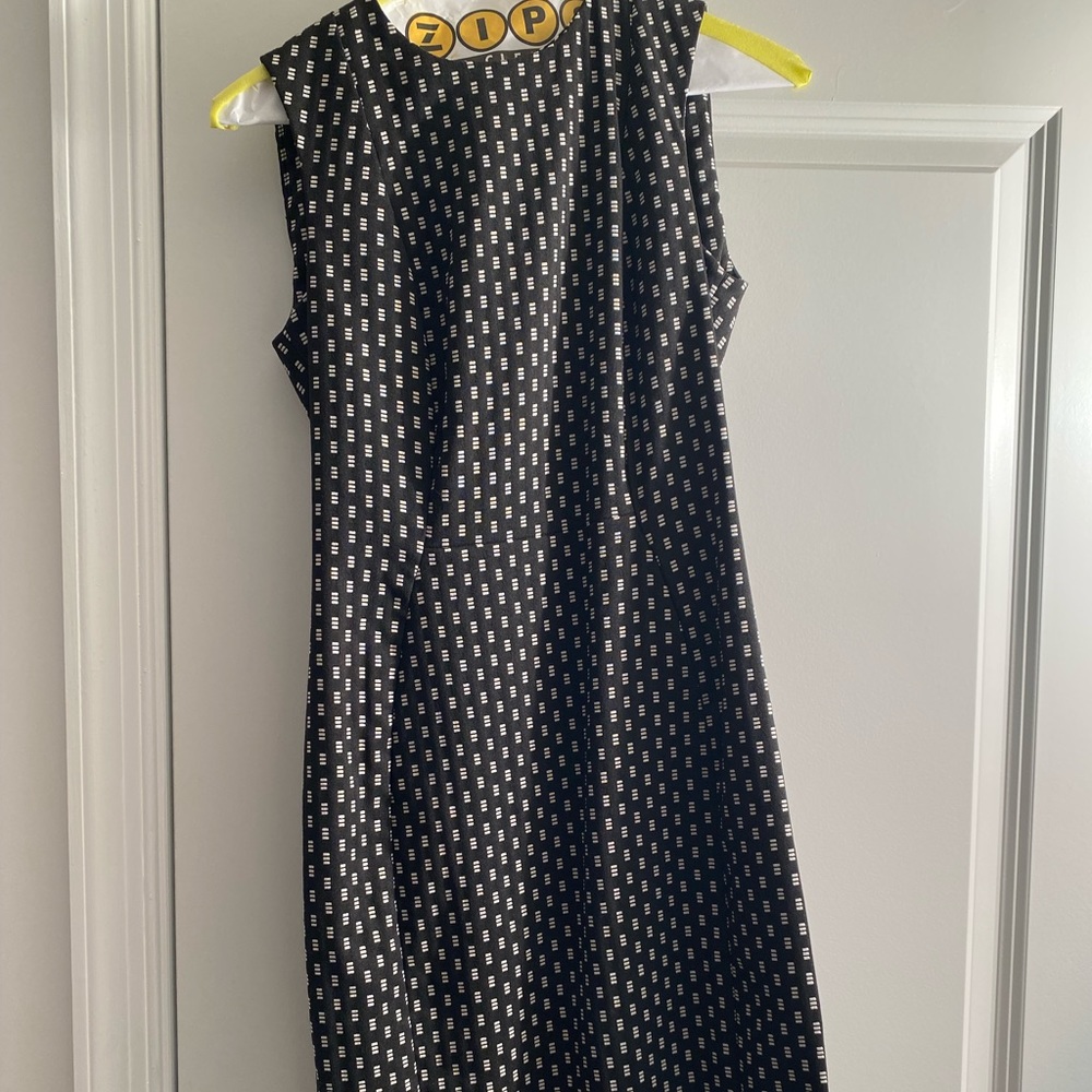Black & White Fitted Sheath Dress